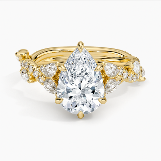 Vintage Secret Garden Diamond Ring (2/3 ct. tw.) - Pear Center Stone