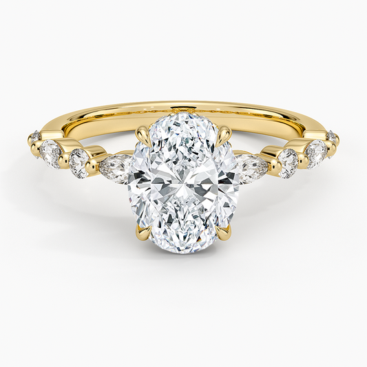 Versailles Hidden Halo Diamond Ring (2/5 ct. tw.) - Oval Center Stone