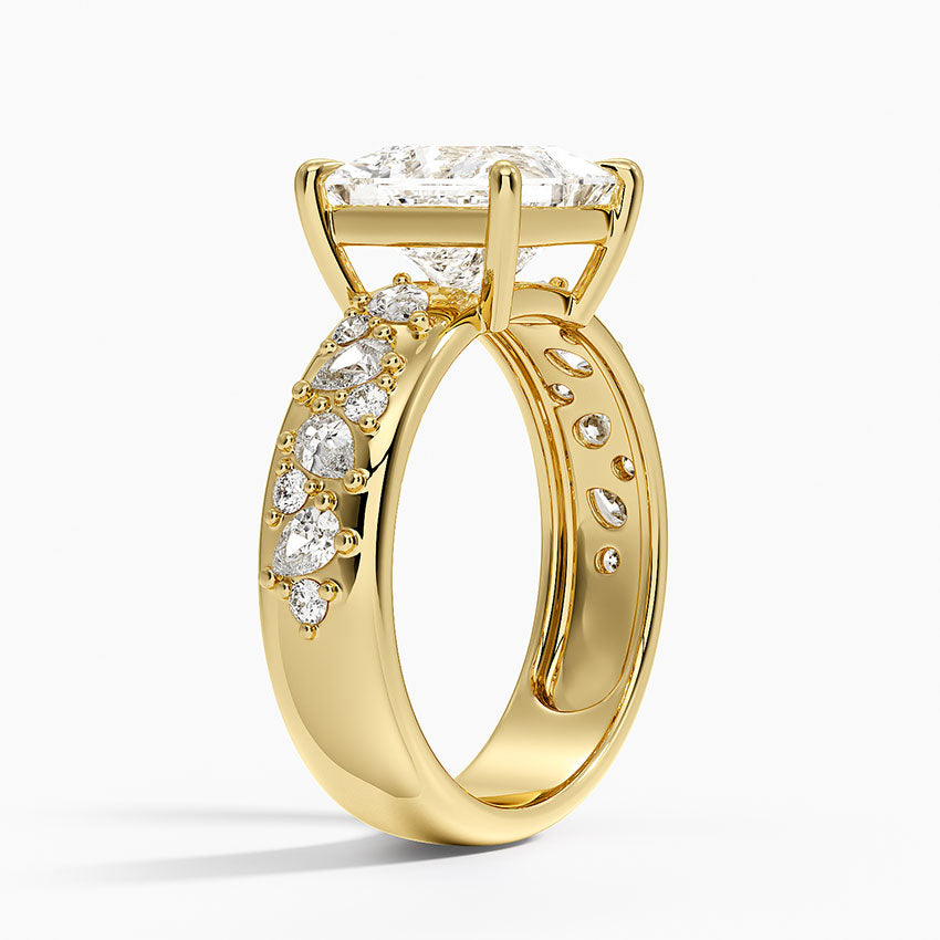 Mosaic Olivetta Three-Quarter Coverage Diamond Ring (1/2 ct. tw.) - Princess Cut Center Stone
