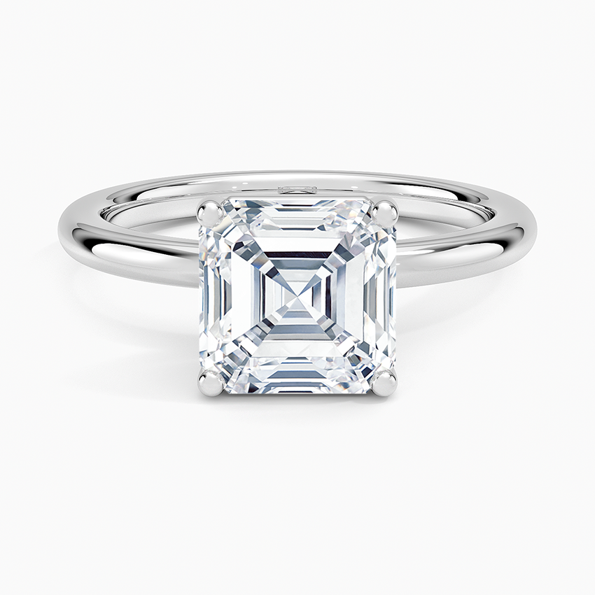 Sydney Perfect Fit 2mm Solitaire Ring - Asscher Cut Center Stone