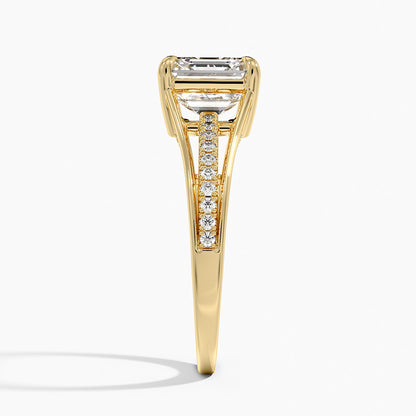 Tressa Split Shank Diamond Ring - Asscher Cut Center Stone