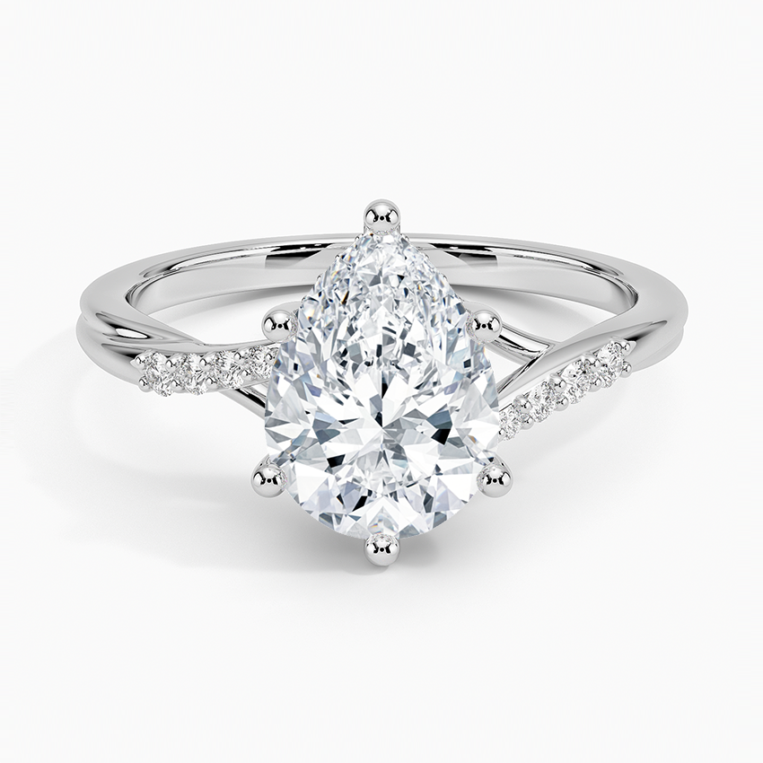 Chamise Hidden Halo Diamond Ring - Pear Center Stone