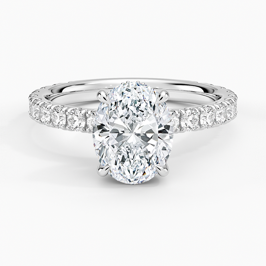 Grand Perfect Fit Three-Quarter Diamond Ring - Oval Center Stone