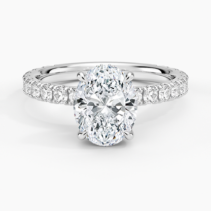 Grand Perfect Fit Three-Quarter Diamond Ring - Oval Center Stone