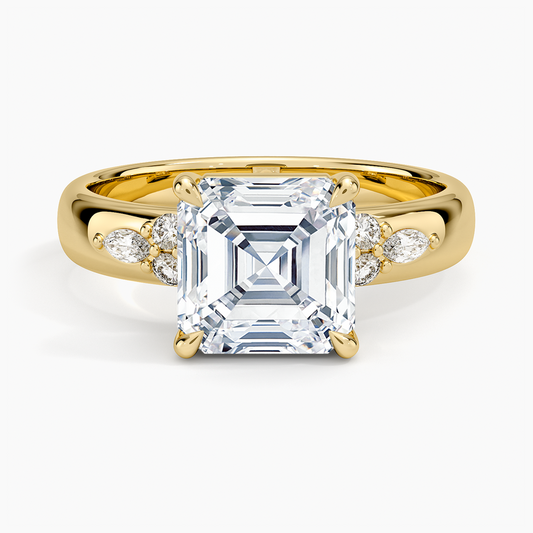 Mosaic Nadia Diamond Ring - Asscher Cut Center Stone