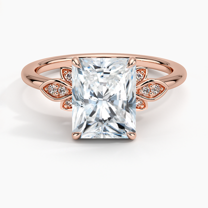 Fiore Diamond Ring - Radiant Cut Center Stone