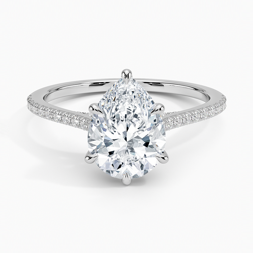 Luxe Dawn Diamond Ring - Pear Center Stone