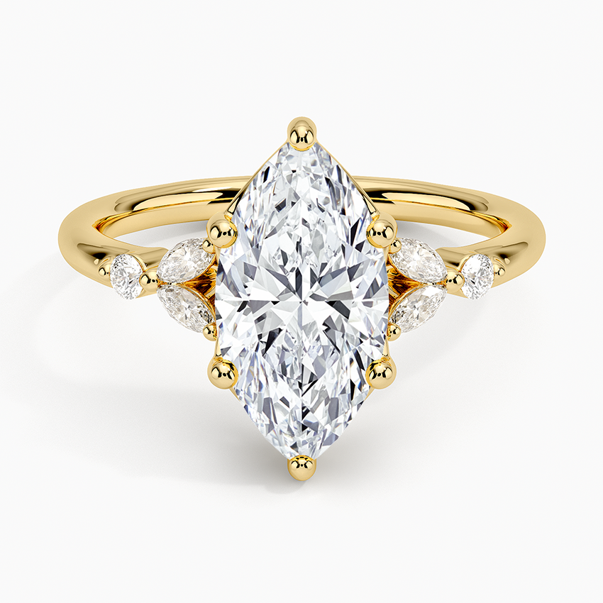 Verbena Diamond Ring - Marquise Cut Center Stone