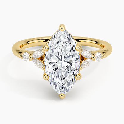 Verbena Diamond Ring - Marquise Cut Center Stone