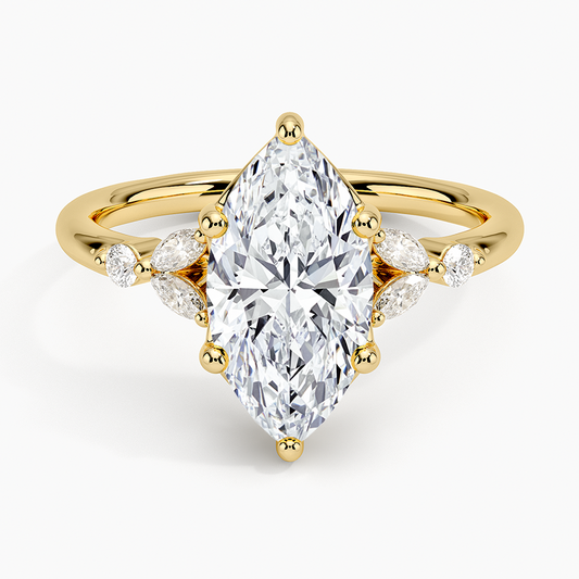 Verbena Diamond Ring - Marquise Cut Center Stone