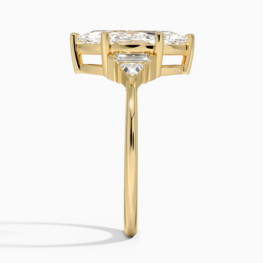 Edie Art Deco Diamond Ring (1/4 ct. tw.) - Marquise Center Stone