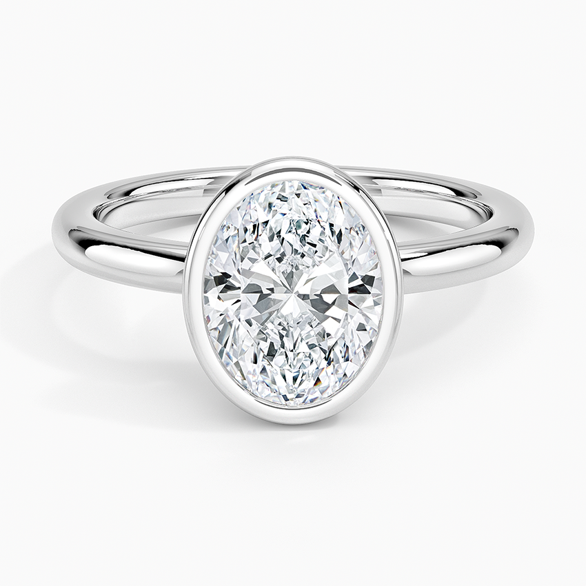 Julietta Bezel Solitaire Ring - Oval Center Stone