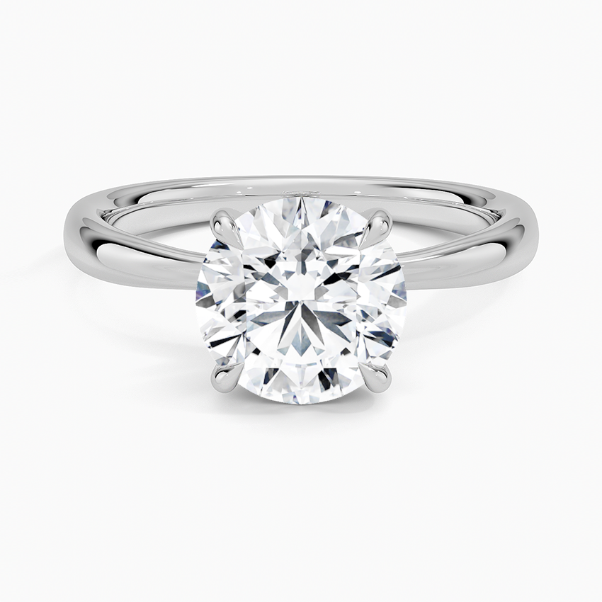 Freesia 2.7mm Solitaire Ring - Round Center Stone