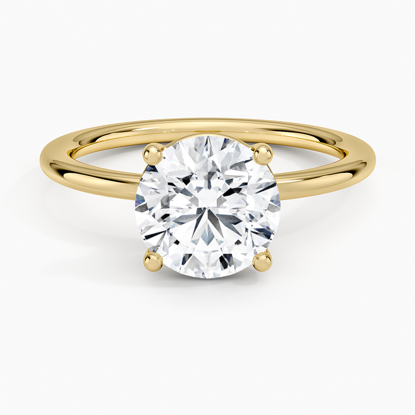 Gwen Perfect Fit Solitaire Ring - Round Cut Center Stone
