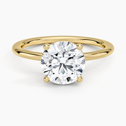 Gwen Perfect Fit Solitaire Ring - Round Cut Center Stone