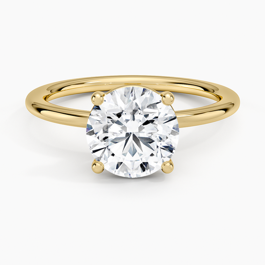 Gwen Perfect Fit Solitaire Ring - Round Cut Center Stone