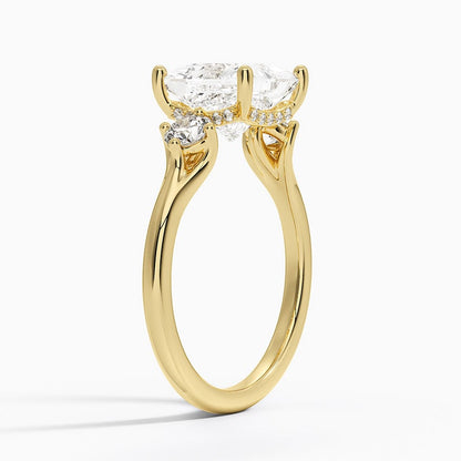 Luxe Floating Three Stone Diamond Ring (1/3 ct. tw.) - Princess Cut Center Stone