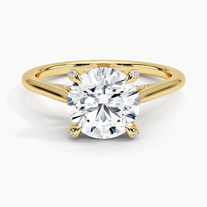 Adorned Dawn Diamond Ring - Round Cut Center Stone