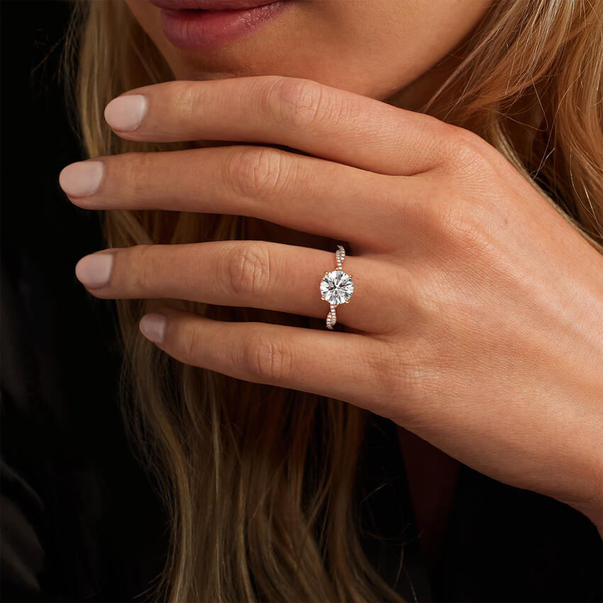 Petite Luxe Twisted Vine Diamond Ring (1/4 ct. tw.) - Round Center Stone