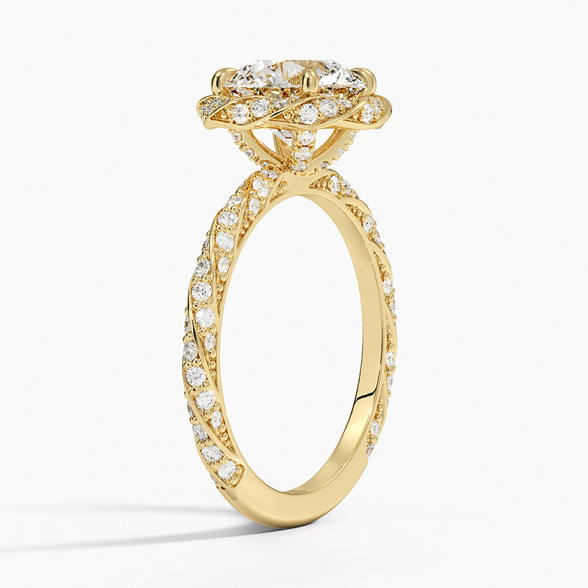 Nova Halo Diamond Ring (1/2 ct. tw.) - Round Cut Center Stone