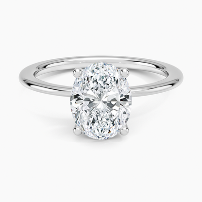 Aimee Solitaire Ring - Oval Center Stone