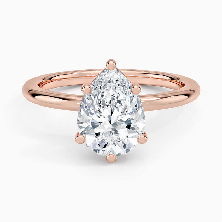 Sydney Perfect Fit 2mm Solitaire Ring - Pear Center Stone