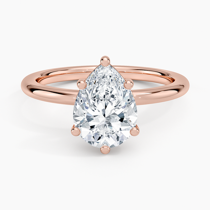 Sydney Perfect Fit 2mm Solitaire Ring - Pear Center Stone
