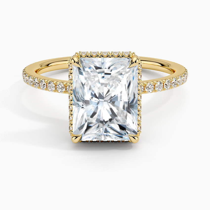 Gala Diamond Ring - Radiant Cut Center Stone