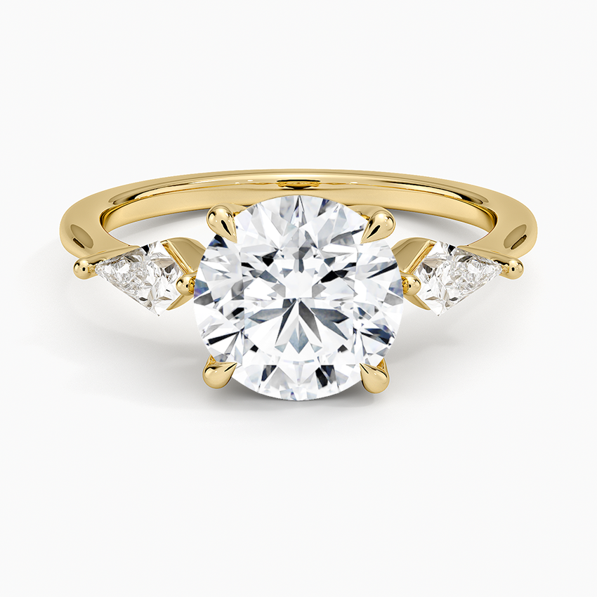 Luxe Cometa Three Stone Diamond Ring (1/3 ct. tw.) - Round Center Stone