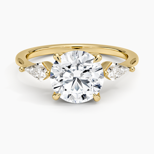 Luxe Cometa Three Stone Diamond Ring (1/3 ct. tw.) - Round Center Stone