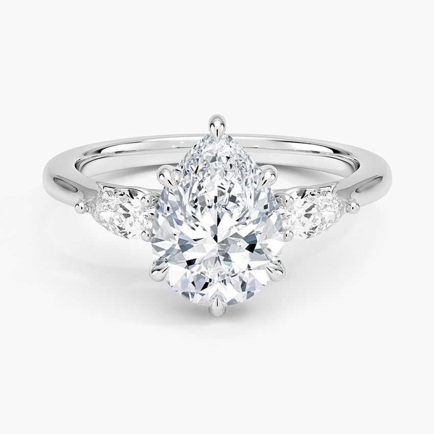 Opera Perfect Fit Diamond Ring - Pear Center Stone