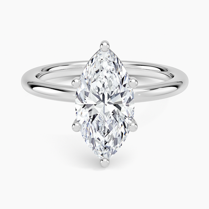 Sydney Perfect Fit 2mm Solitaire Ring - Marquise Center Stone