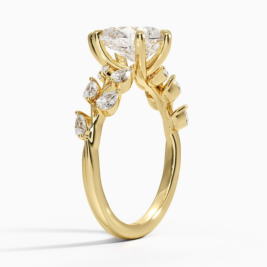 Amaranta Diamond Ring (1/2 ct. tw.) - Pear Cut Center Stone