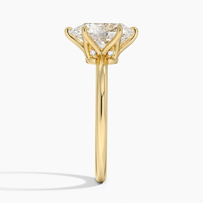 Esme Hidden Halo Diamond Ring - Pear Center Stone