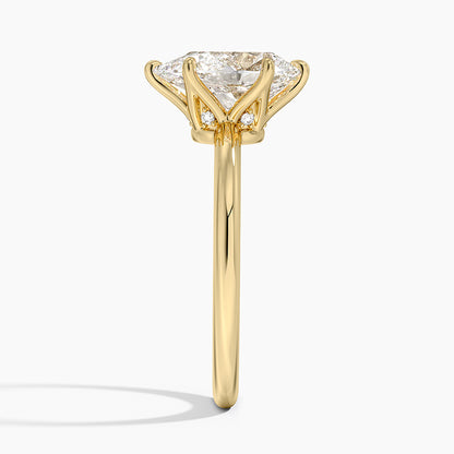 Esme Hidden Halo Diamond Ring - Pear Center Stone