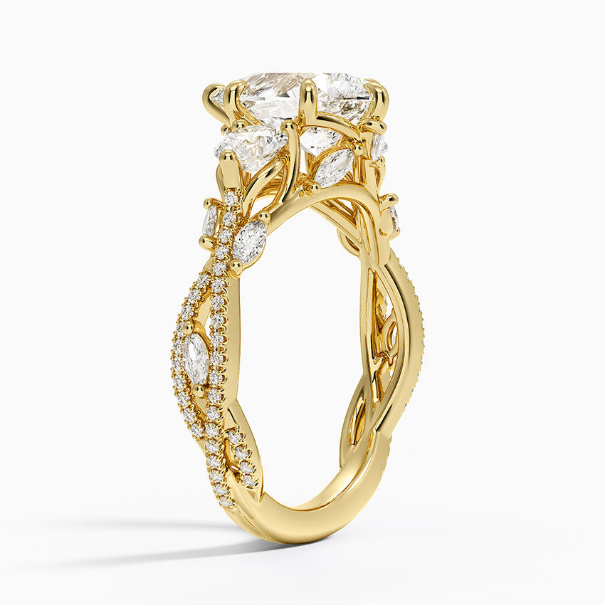 Luxe Secret Garden Three Stone Diamond Ring (1 ct. tw.) - Pear Center Stone