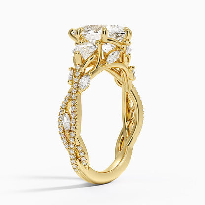 Luxe Secret Garden Three Stone Diamond Ring (1 ct. tw.) - Pear Center Stone
