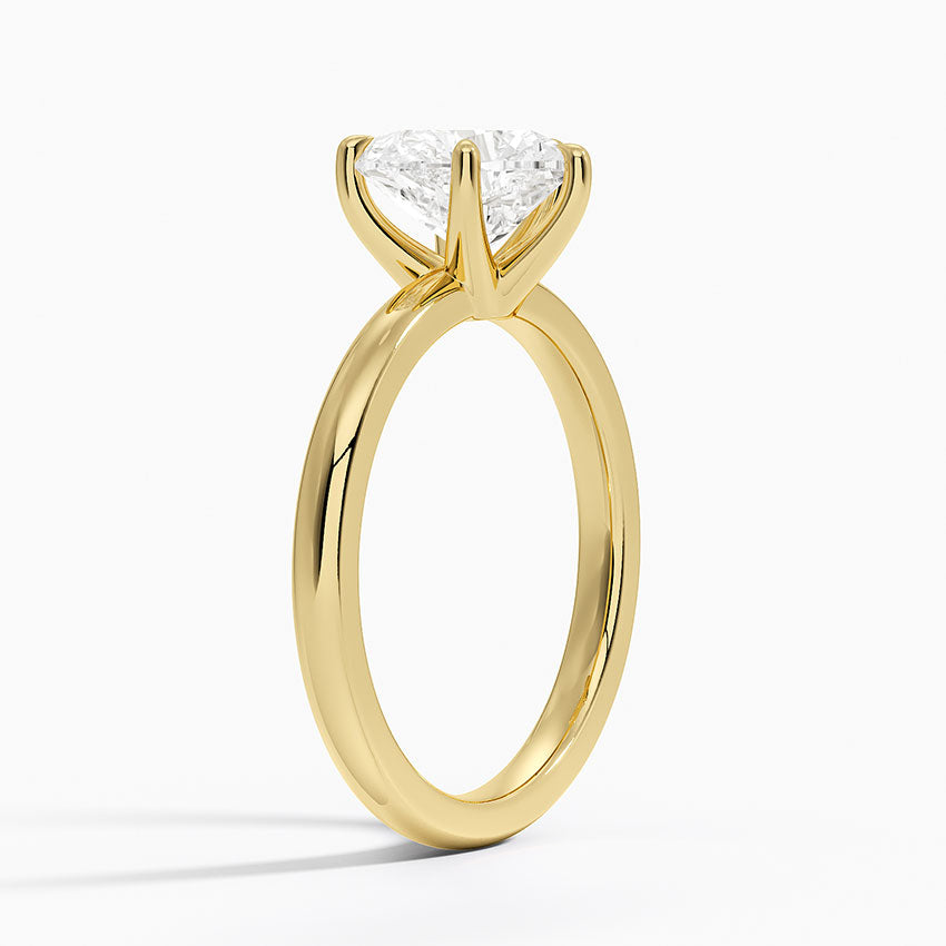 Fairmined 2mm Six-Prong Solitaire Ring - Heart Center Stone