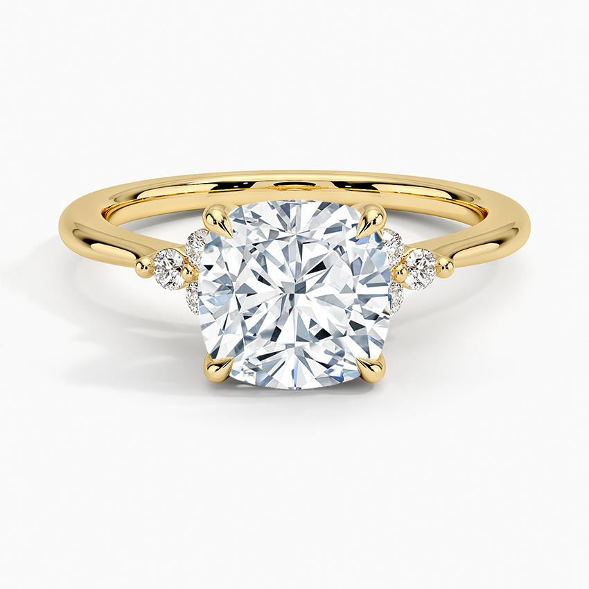 Melody Diamond Ring - Cushion Cut Center Stone