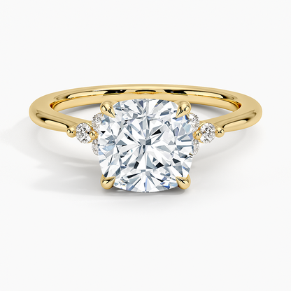 Melody Diamond Ring - Cushion Cut Center Stone