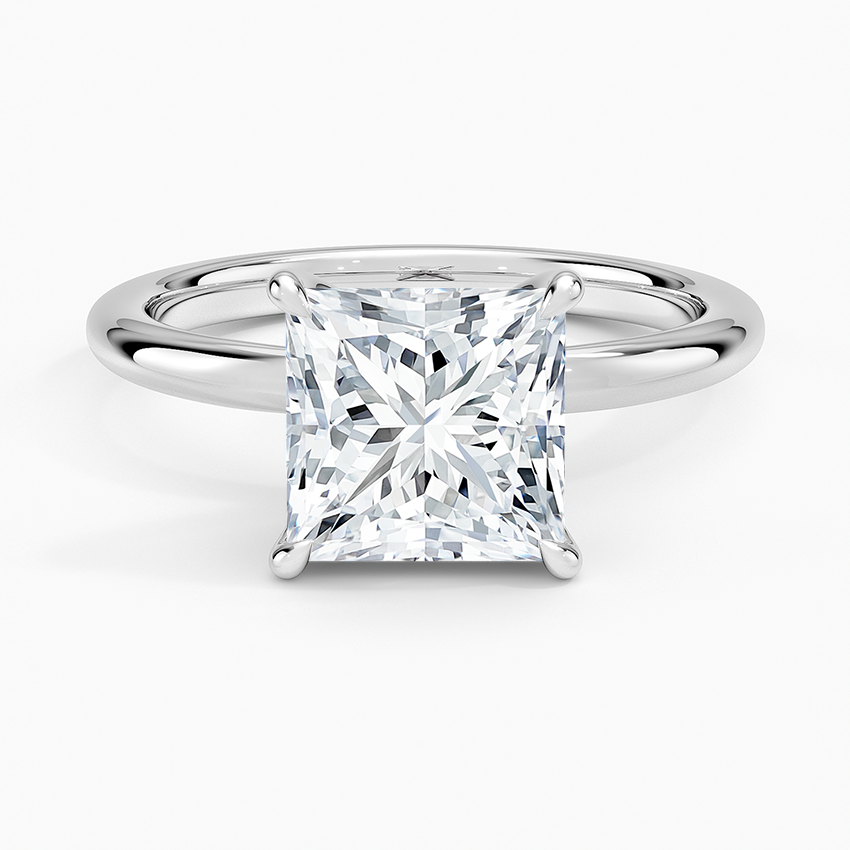 Manon Solitaire Ring - Princess Cut Center Stone