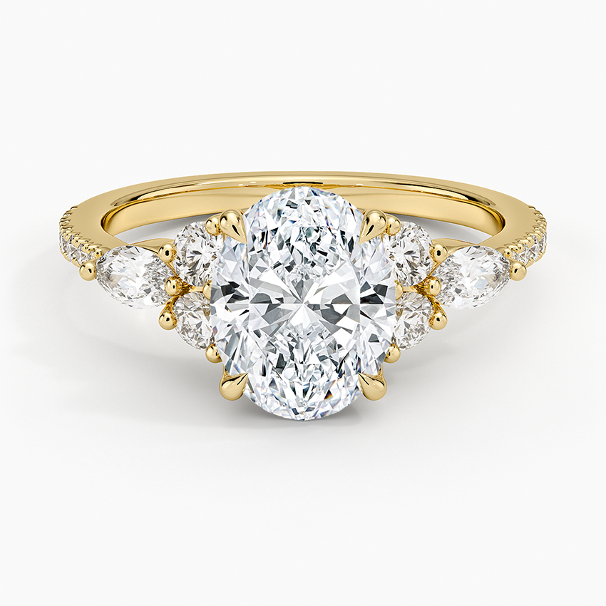 Luxe Nadia Pavé Diamond Ring (1/2 ct. tw.) - Oval Cut Center Stone