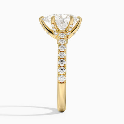 Sienna Half Coverage Hidden Accents Diamond Ring (1/2 ct. tw.) - Pear Cut Center Stone
