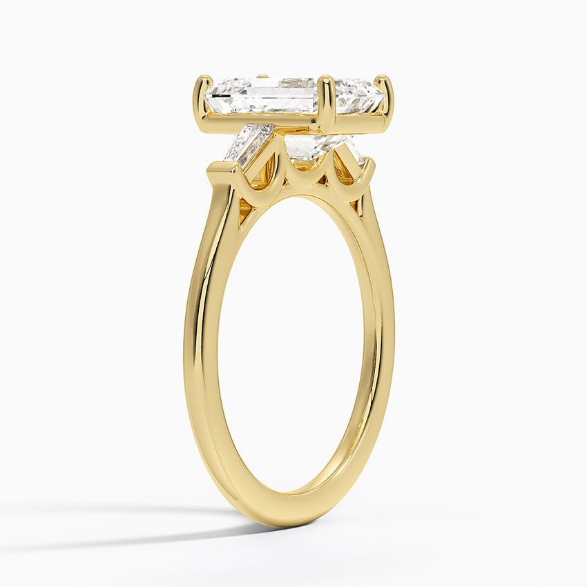 Symphony Perfect Fit Tapered Baguette Diamond Ring - Emerald Cut Center Stone