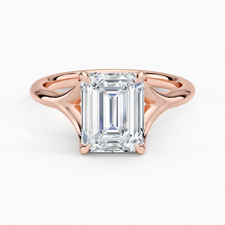 Reverie Solitaire Ring - Emerald Cut Center Stone