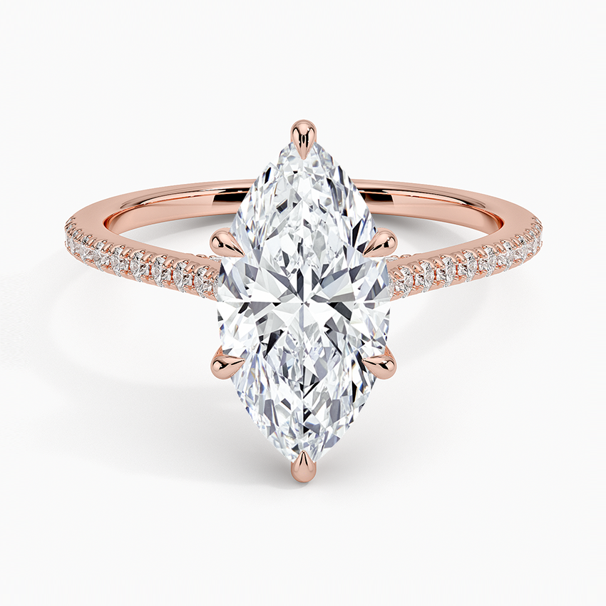 Luxe Dawn Diamond Ring - Marquise Center Stone