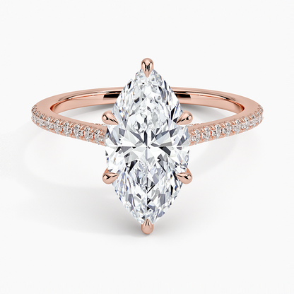 Luxe Dawn Diamond Ring - Marquise Center Stone