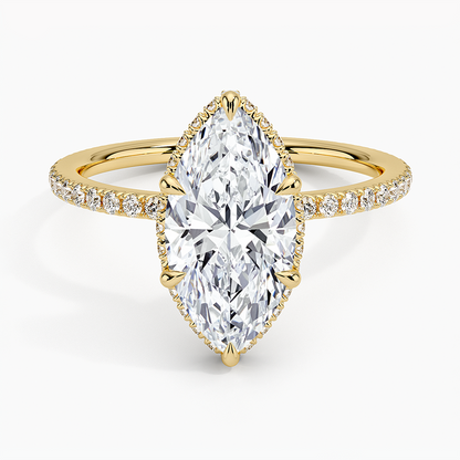 Gala Diamond Ring - Marquise Center Stone