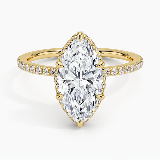 Gala Diamond Ring - Marquise Center Stone