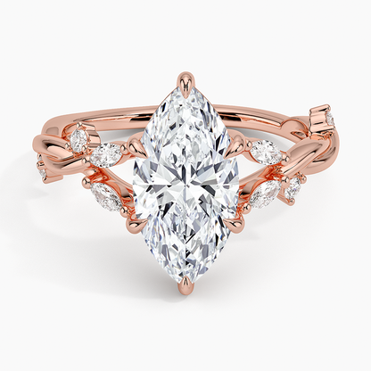 Azalea Twist Diamond Ring - Marquise Center Stone